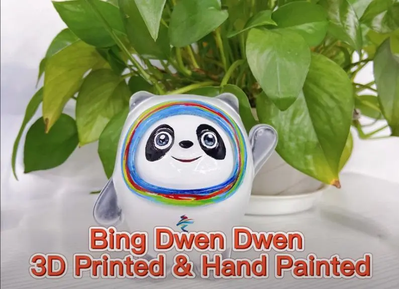 Bing Dwen Dwen 3D 인쇄 및 손으로 그린-공식 베이징 2022 올림픽 마스코트